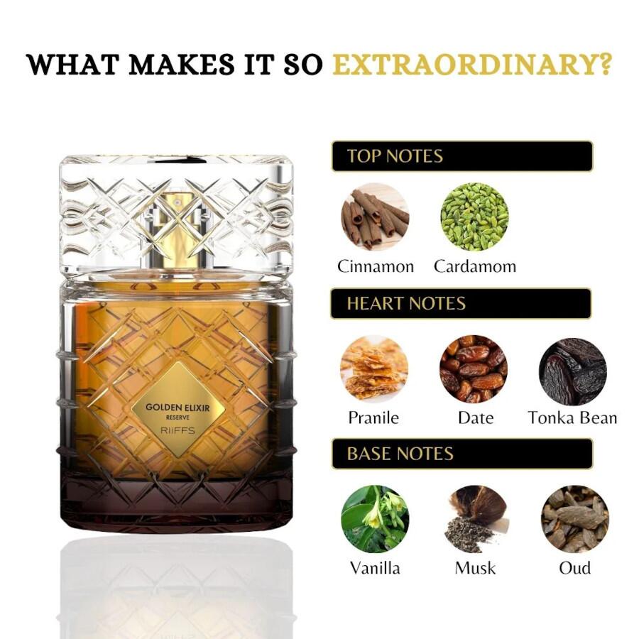 Extrait de Parfum Golden Elixir Reserve - Riiffs (100ml) - Unisex