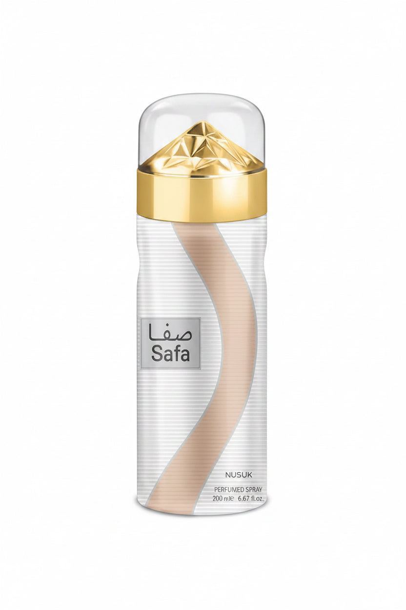 Déodorant Safa Nusuk 200 ml | Spray Parfumé Gourmand Fraise & Vanille