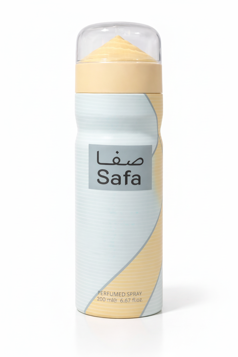 Déodorant Safa Nusuk 200 ml | Spray Parfumé Gourmand Fraise & Vanille