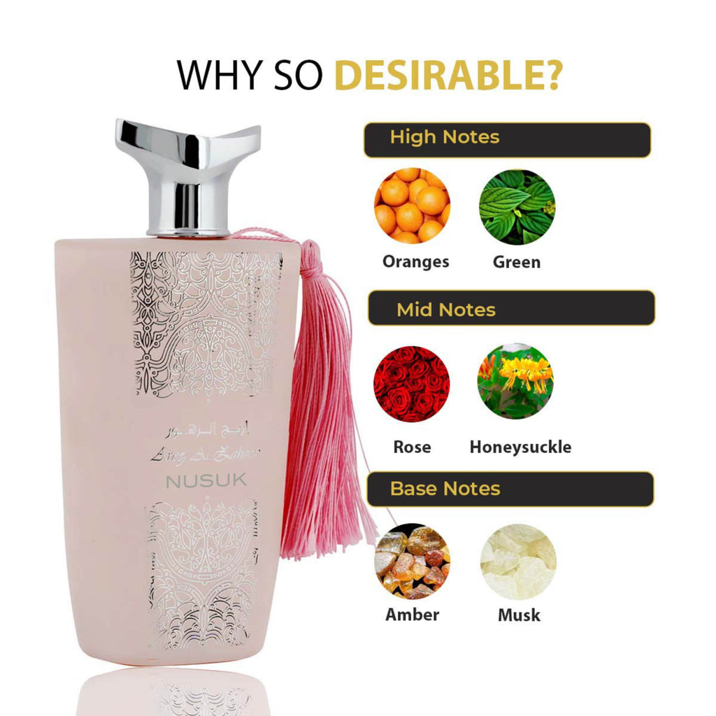 Parfum Areej Al Zahoor Nusuk | Eau de Parfum Femme 100 ml